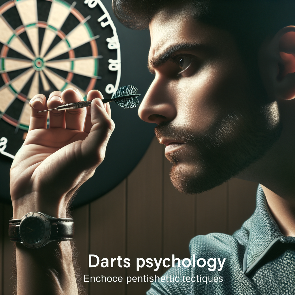 Professional darts player applying mental techniques for better play, demonstrating the importance of darts psychology and mental training for improving darts performance.